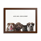 Modern Pet Portrait - Frame Print - Four Pet