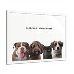 Modern Pet Portrait - Frame Print - Four Pet