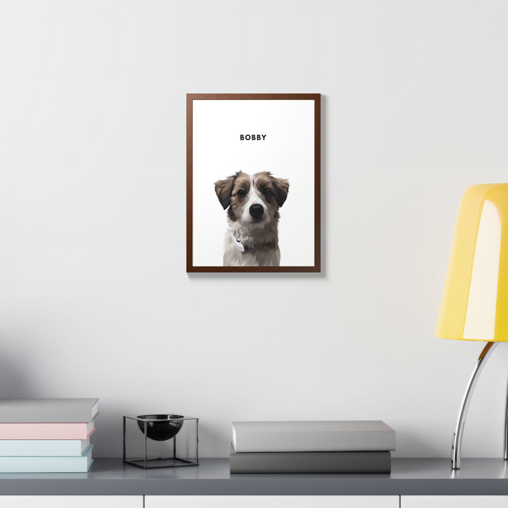 Modern Pet Potraits - Frame print - One Pet