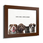 Modern Pet Portrait - Frame Print - Four Pet