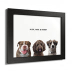 Modern Pet Portrait - Frame Print - Three Pet