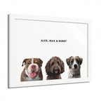 Modern Pet Portrait - Digital File Only - Three Pet