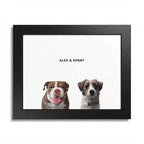 Modern Pet Portrait - Frame Print - Two Pet
