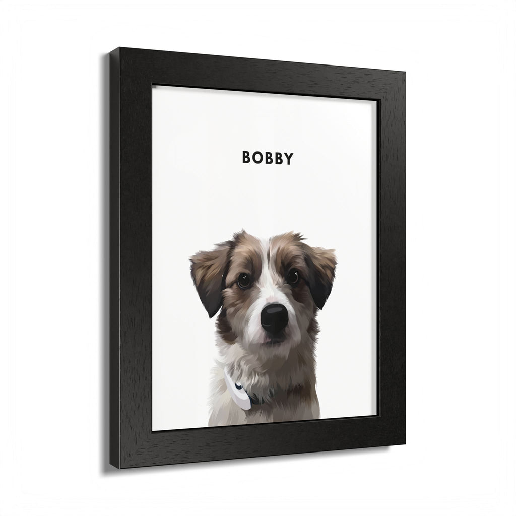 Modern Pet Potraits - Frame print - One Pet
