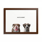 Modern Pet Portrait - Frame Print - Two Pet
