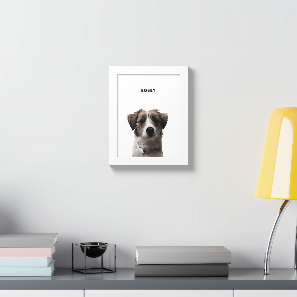 Modern Pet Potraits - Frame print - One Pet