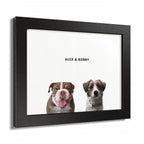 Modern Pet Portrait - Frame Print - Two Pet