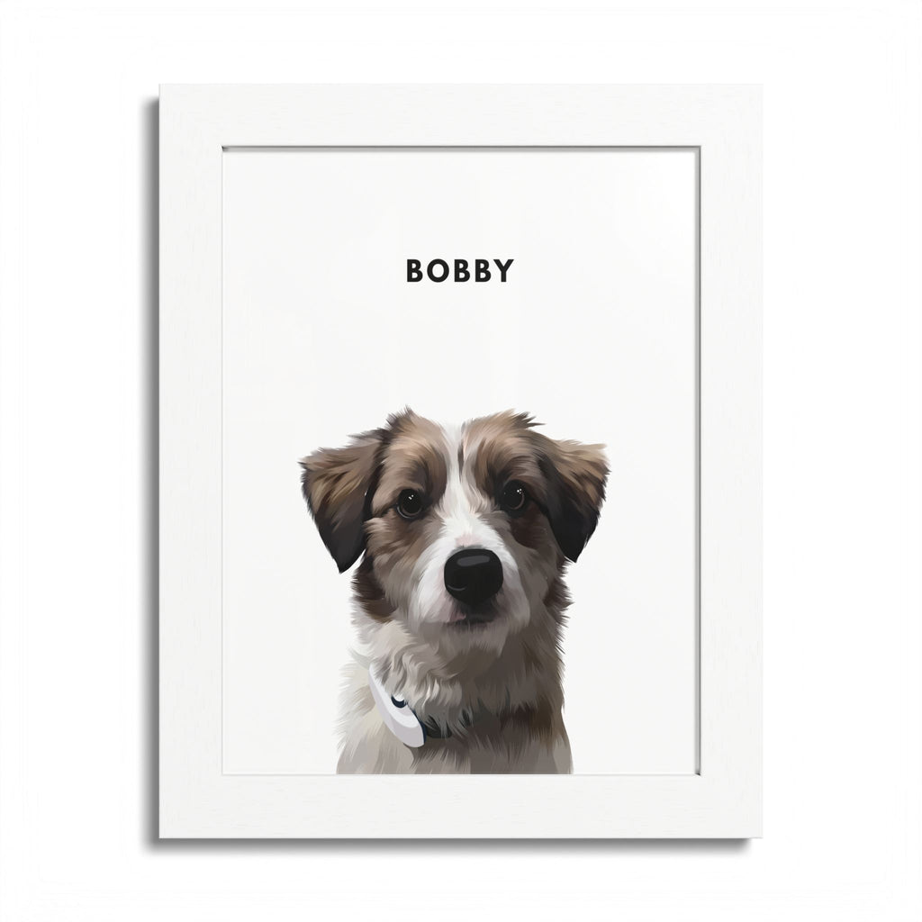 Modern Pet Potraits - Frame print - One Pet