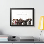 Modern Pet Portrait - Frame Print - Four Pet