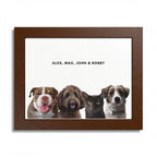 Modern Pet Portrait - Frame Print - Four Pet