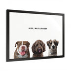 Modern Pet Portrait - Frame Print - Three Pet