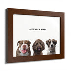 Modern Pet Portrait - Frame Print - Three Pet