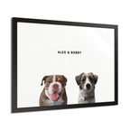 Modern Pet Portrait - Frame Print - Two Pet
