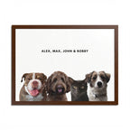 Modern Pet Portrait - Frame Print - Four Pet