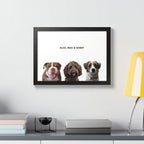 Modern Pet Portrait - Frame Print - Three Pet