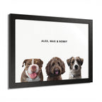 Modern Pet Portrait - Frame Print - Three Pet