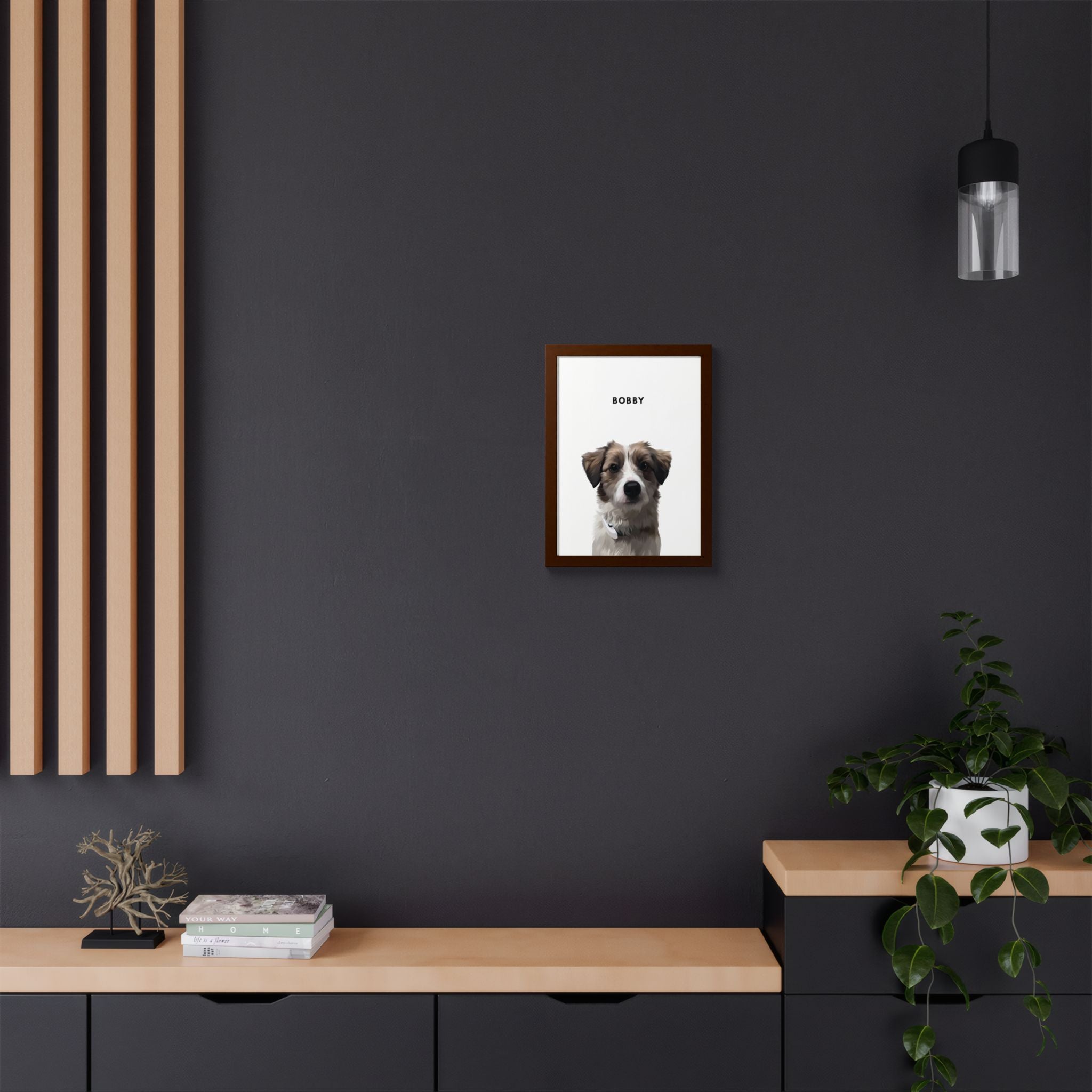 Modern Pet Potraits - Frame print - One Pet