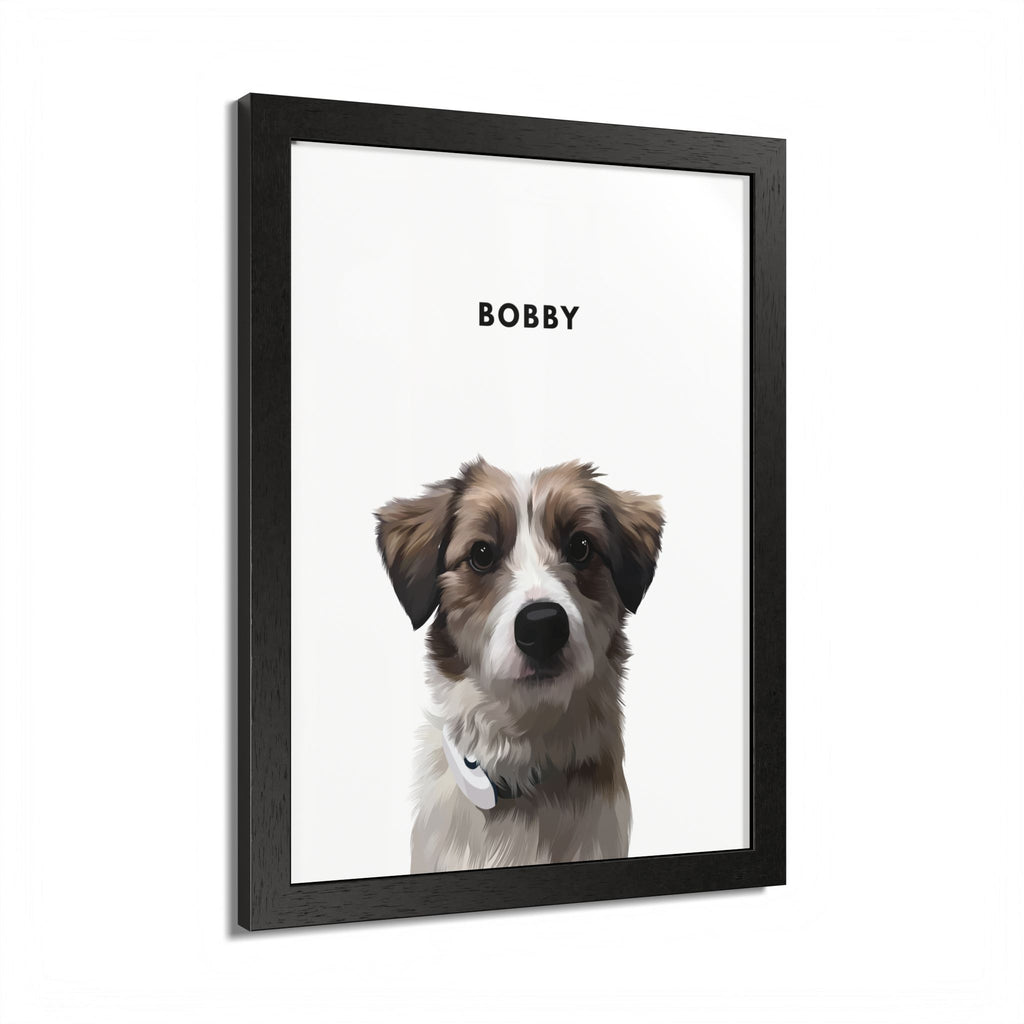 Modern Pet Potraits - Frame print - One Pet