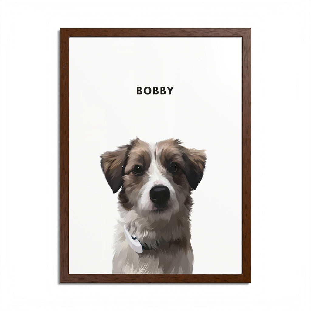 Modern Pet Potraits - Frame print - One Pet