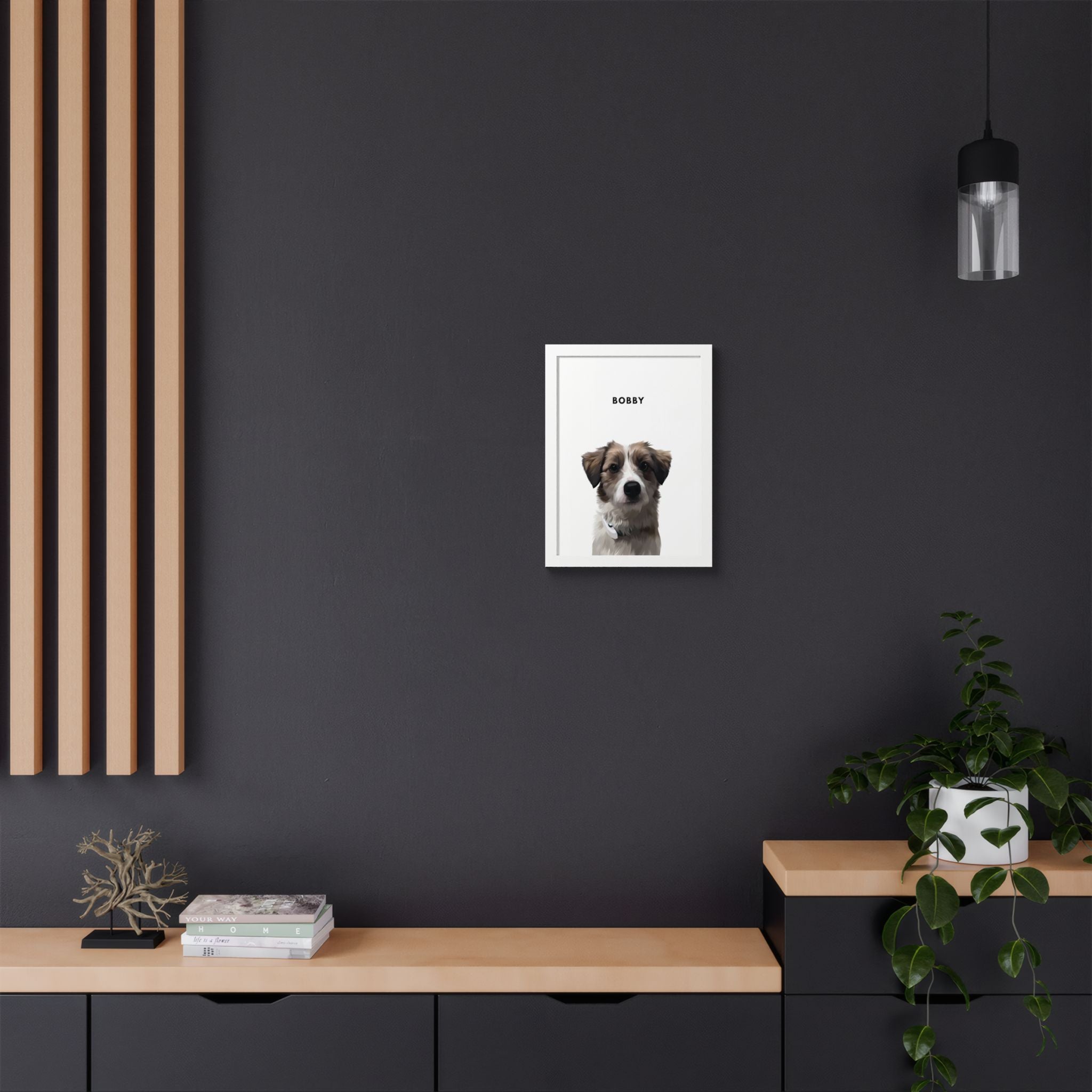 Modern Pet Potraits - Frame print - One Pet