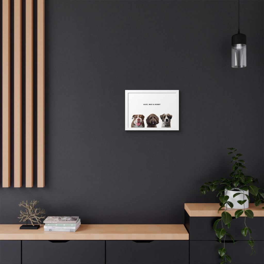 Modern Pet Portrait - Frame Print - Three Pet
