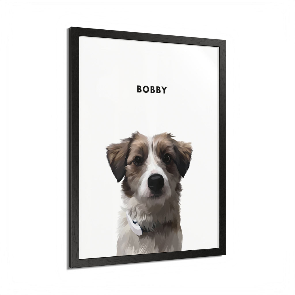 Modern Pet Potraits - Frame print - One Pet