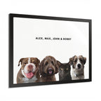 Modern Pet Portrait - Frame Print - Four Pet