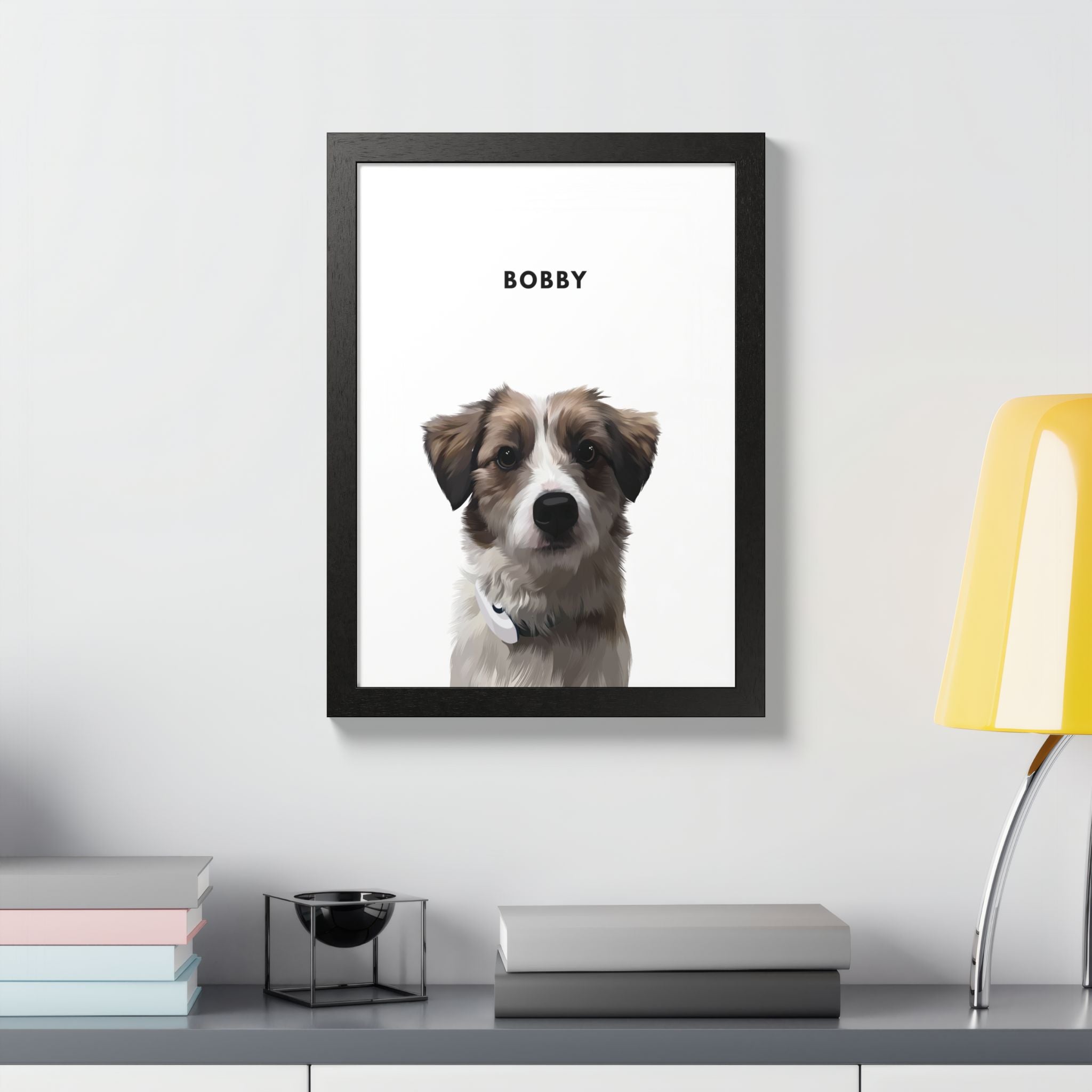 Modern Pet Potraits - Frame print - One Pet