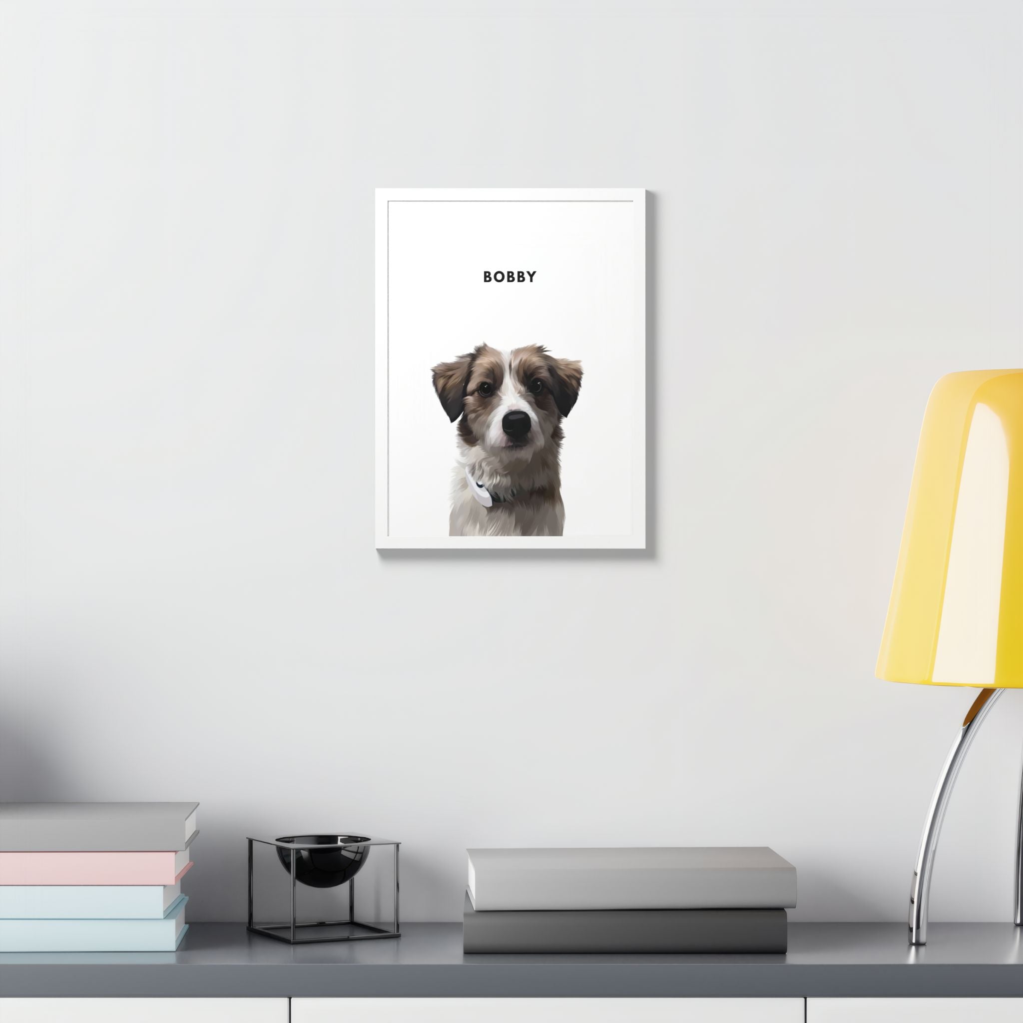Modern Pet Potraits - Frame print - One Pet