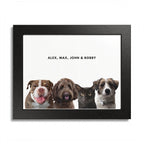 Modern Pet Portrait - Frame Print - Four Pet