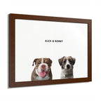 Modern Pet Portrait - Frame Print - Two Pet