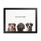 Modern Pet Portrait - Frame Print - Three Pet