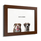 Modern Pet Portrait - Frame Print - Two Pet