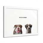 Modern Pet Portrait - Frame Print - Two Pet