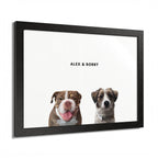 Modern Pet Portrait - Frame Print - Two Pet