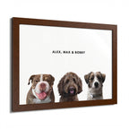 Modern Pet Portrait - Frame Print - Three Pet