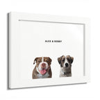 Modern Pet Portrait - Frame Print - Two Pet