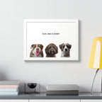 Modern Pet Portrait - Digital File Only - Three Pet