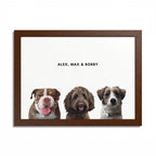 Modern Pet Portrait - Frame Print - Three Pet
