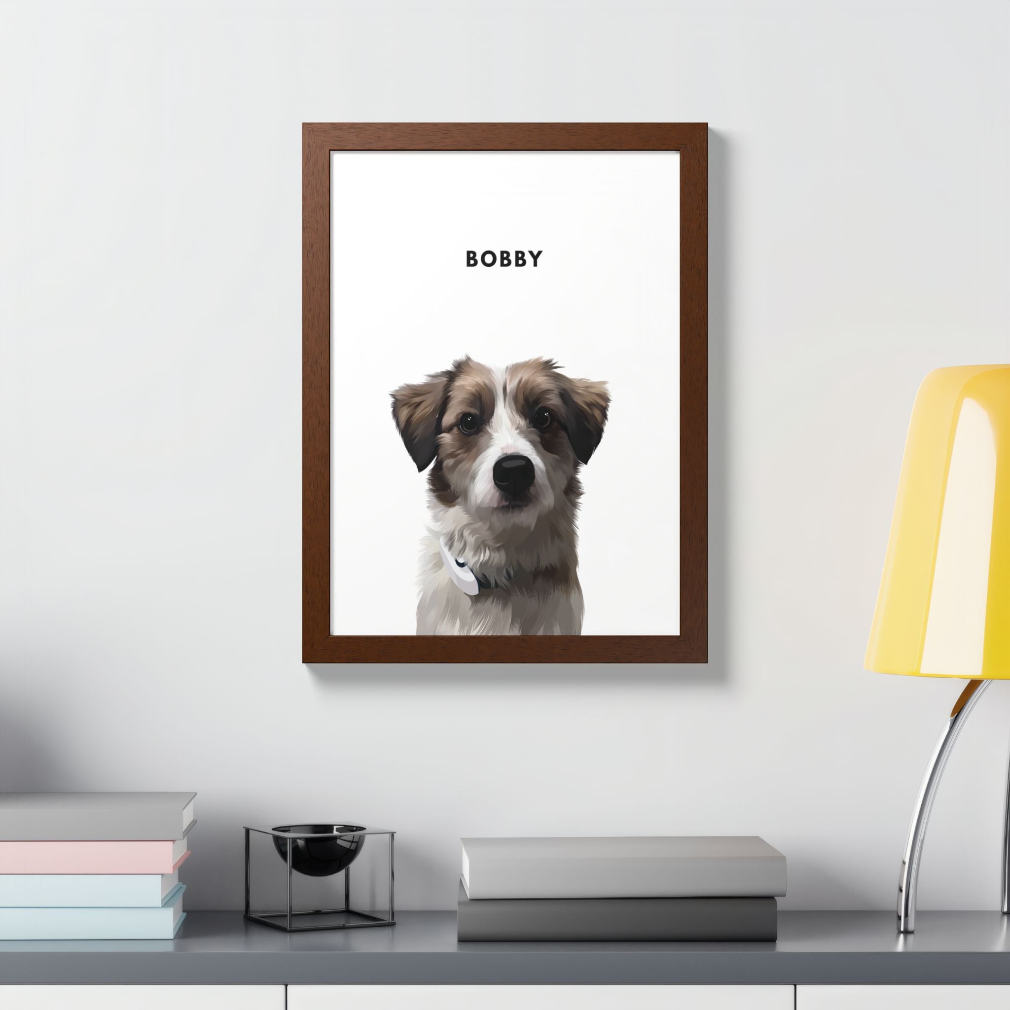 Modern Pet Potraits - Frame print - One Pet