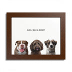 Modern Pet Portrait - Frame Print - Three Pet