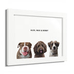 Modern Pet Portrait - Digital File Only - Three Pet