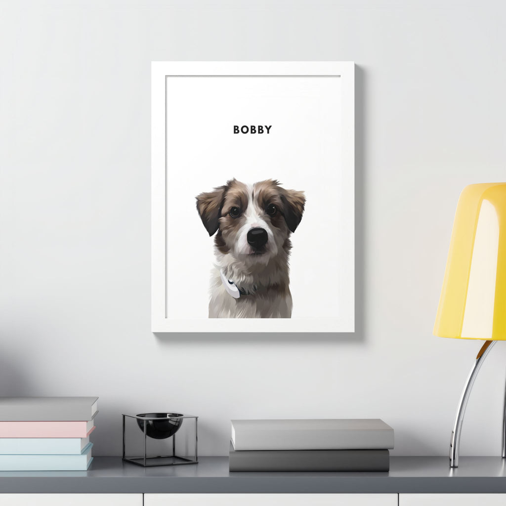 Modern Pet Potraits - Frame print - One Pet