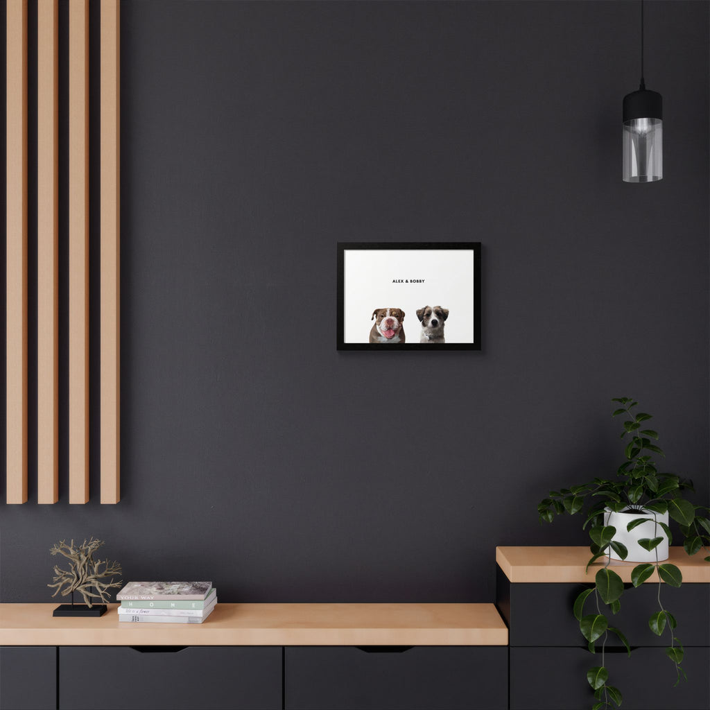 Modern Pet Portrait - Frame Print - Two Pet