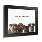 Modern Pet Portrait - Frame Print - Four Pet