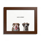 Modern Pet Portrait - Frame Print - Two Pet