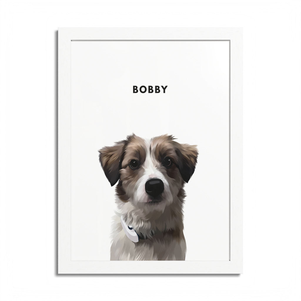 Modern Pet Potraits - Frame print - One Pet